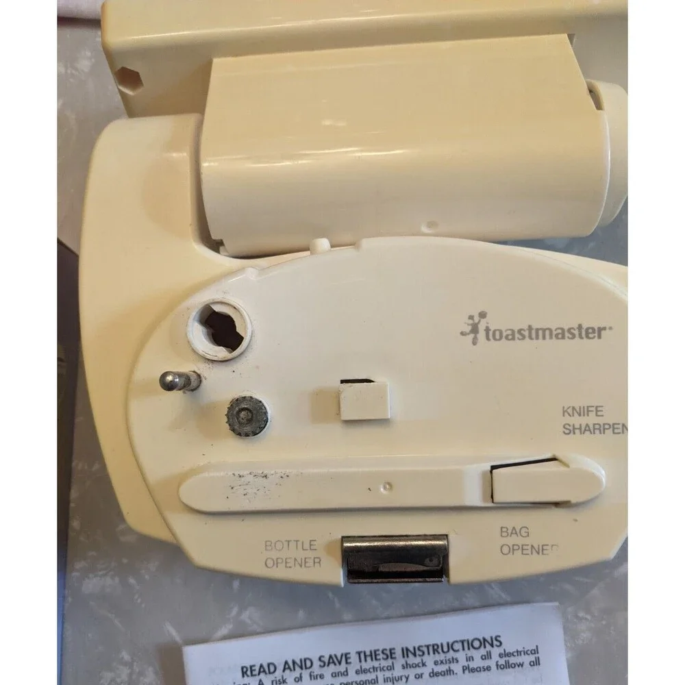 ✨ Toastmaster Under Cabinet Can Opener W/Knife Sharpener White 2246 Space Maker